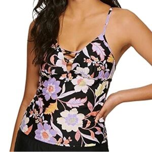 Hula Honey Swimwear Top Small Junior Luna Floral Strappy NWT